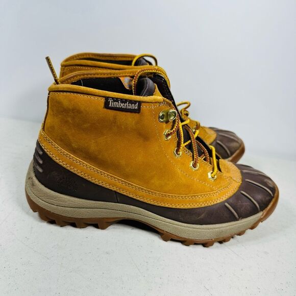 TIMBERLAND NELLIE WOMEN'S 8M WATERPROOF ANKLE BOOT WHEAT YELLOW CHUKKA 86621 - Picture 2 of 7